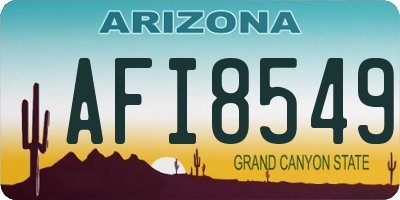 AZ license plate AFI8549