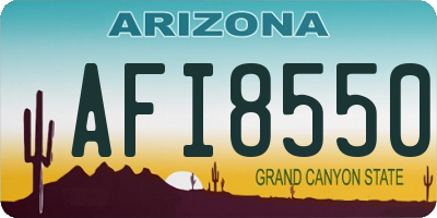 AZ license plate AFI8550