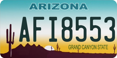 AZ license plate AFI8553