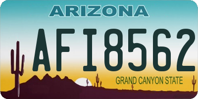 AZ license plate AFI8562