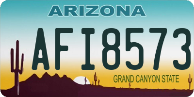 AZ license plate AFI8573
