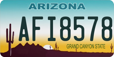 AZ license plate AFI8578