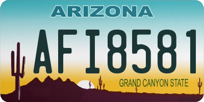 AZ license plate AFI8581