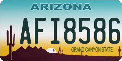 AZ license plate AFI8586