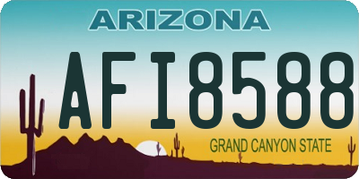 AZ license plate AFI8588