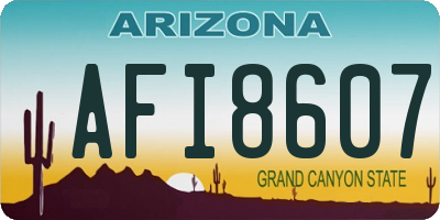 AZ license plate AFI8607