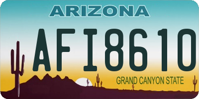AZ license plate AFI8610
