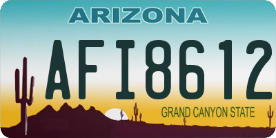 AZ license plate AFI8612