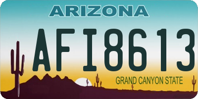 AZ license plate AFI8613