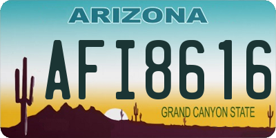 AZ license plate AFI8616