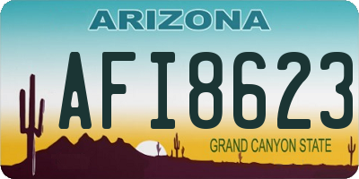 AZ license plate AFI8623