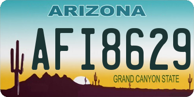 AZ license plate AFI8629