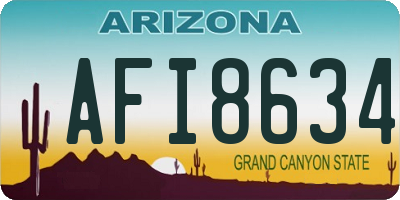 AZ license plate AFI8634