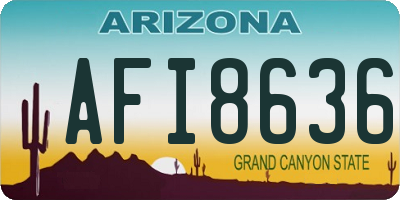 AZ license plate AFI8636