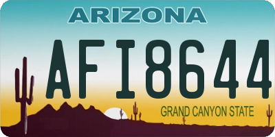 AZ license plate AFI8644