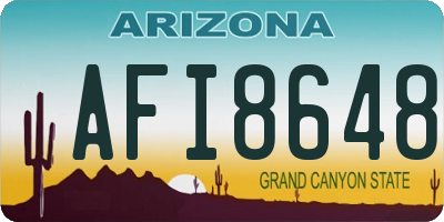 AZ license plate AFI8648