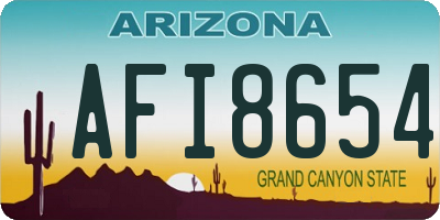 AZ license plate AFI8654