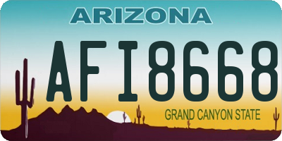 AZ license plate AFI8668