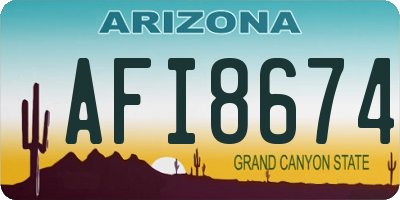 AZ license plate AFI8674