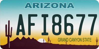 AZ license plate AFI8677