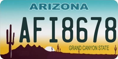AZ license plate AFI8678