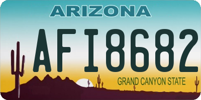 AZ license plate AFI8682