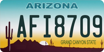 AZ license plate AFI8709