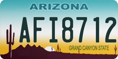 AZ license plate AFI8712