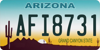 AZ license plate AFI8731