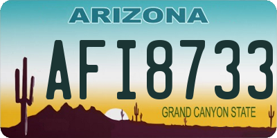 AZ license plate AFI8733