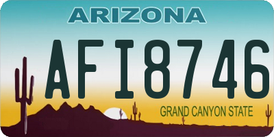 AZ license plate AFI8746