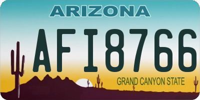 AZ license plate AFI8766