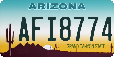 AZ license plate AFI8774