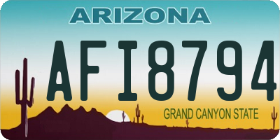 AZ license plate AFI8794