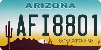 AZ license plate AFI8801