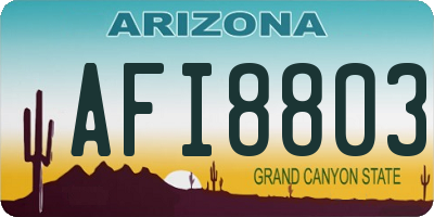 AZ license plate AFI8803