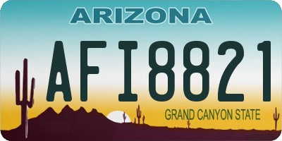 AZ license plate AFI8821