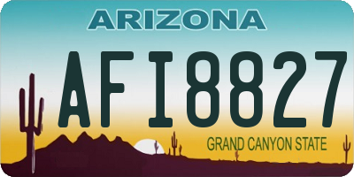 AZ license plate AFI8827