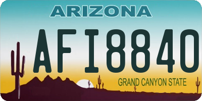 AZ license plate AFI8840