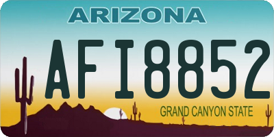 AZ license plate AFI8852