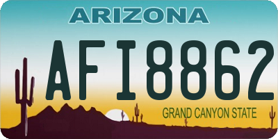 AZ license plate AFI8862