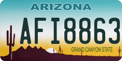 AZ license plate AFI8863