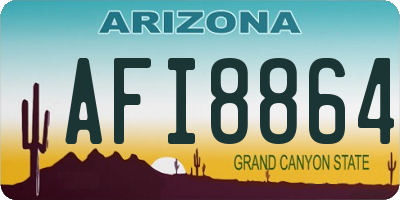 AZ license plate AFI8864