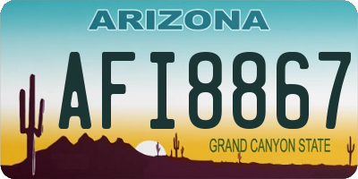 AZ license plate AFI8867