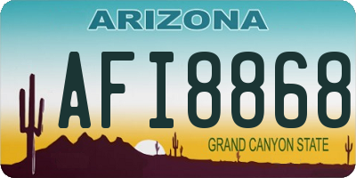 AZ license plate AFI8868