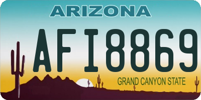 AZ license plate AFI8869