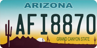 AZ license plate AFI8870