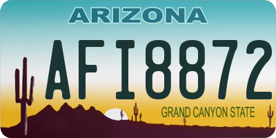 AZ license plate AFI8872
