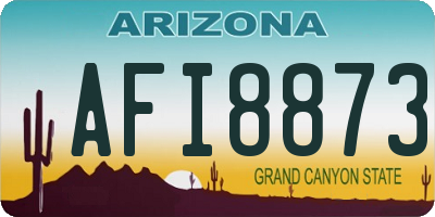 AZ license plate AFI8873