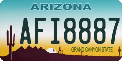 AZ license plate AFI8887